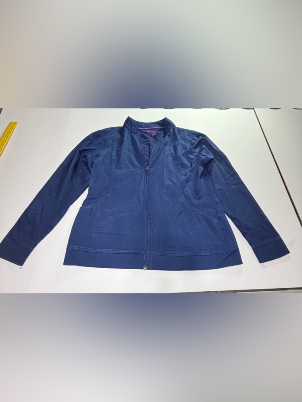 healing hands Navy Lightweight Zip-Front scrubs Jacket